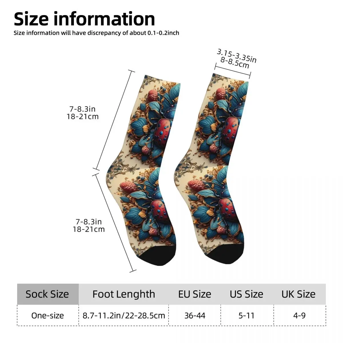 Beetle Sock Printed Man Polyester