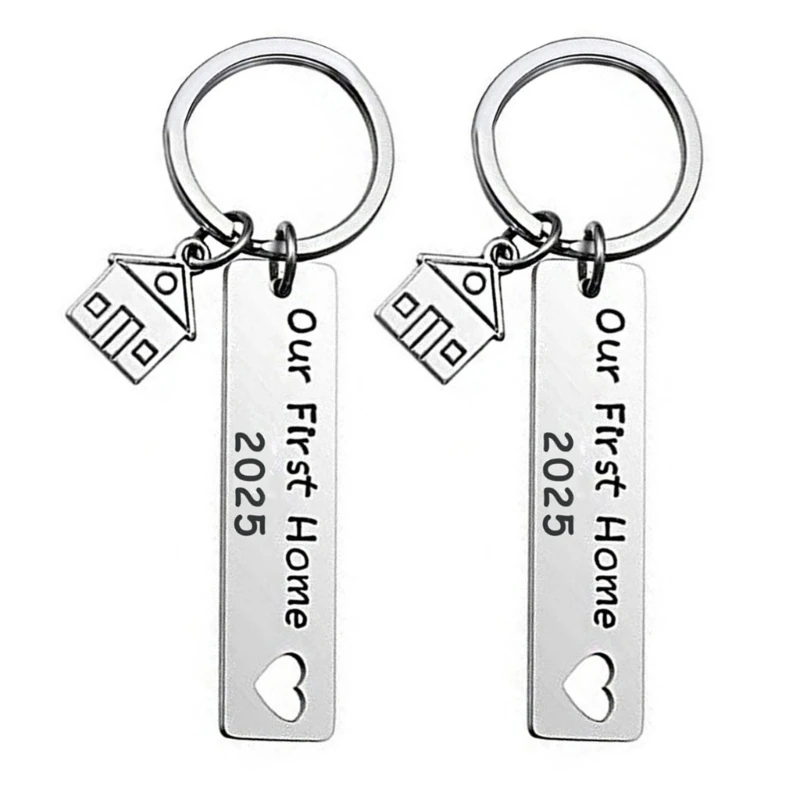 Thoughtfully Designed 2025 Keychain 2025 Housewarming Gifts Keychain Sturdy Stainless Steel Keyrings Hanging Charm X3UD