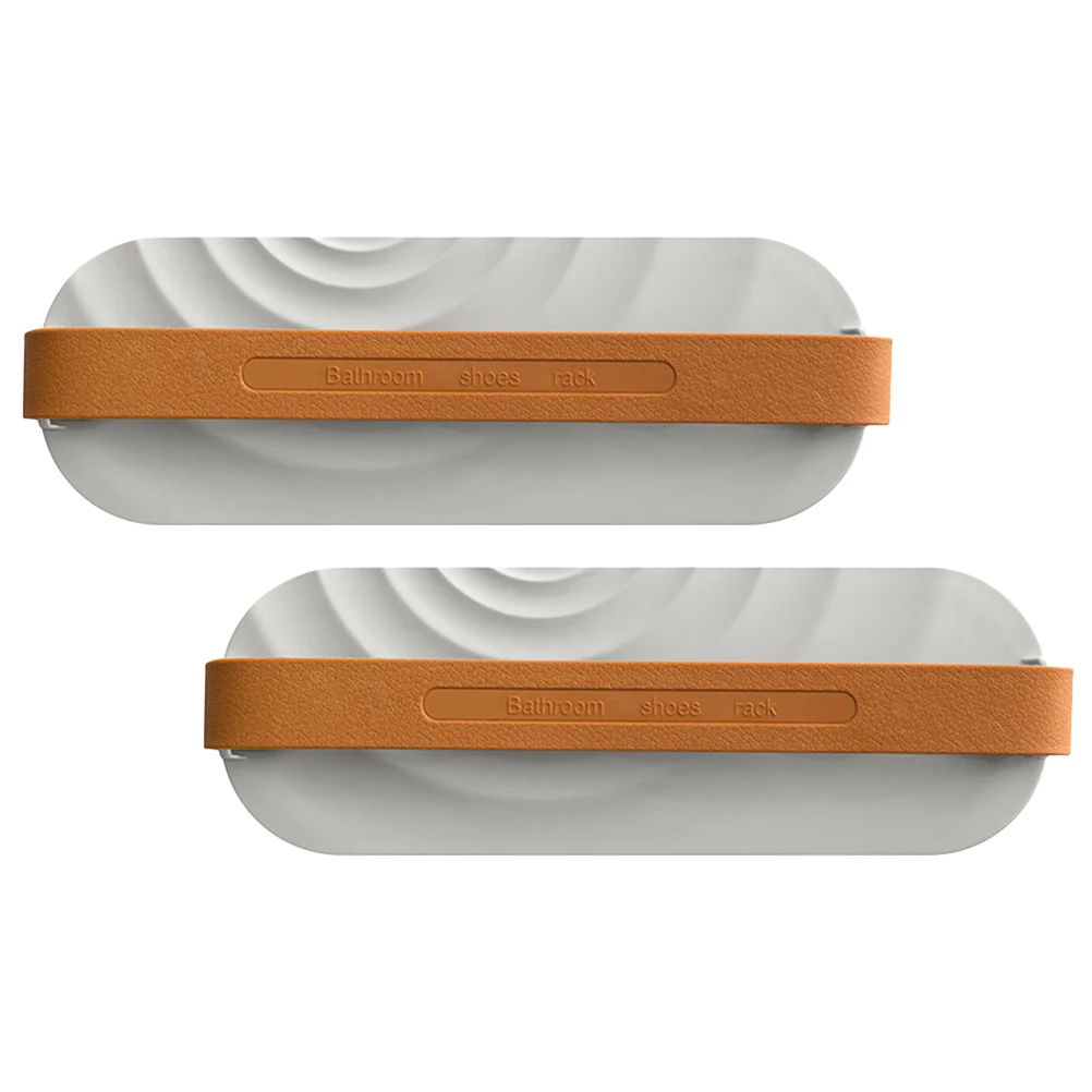 

2 Pcs Mounted Shoe Rack Punch Free ganizer Storage Shelf Draining Slippers Shoes ganizer Holder St Space Saving