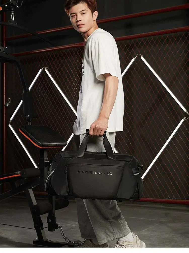 

Large Capaci Travel Bag Men's Handheld Fitn Bag Single oulder Lage Bag ort Trip Busin Trip
