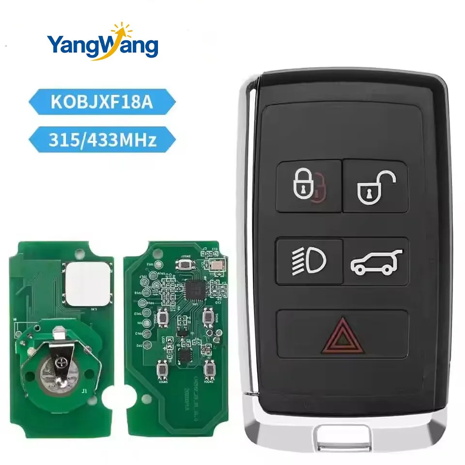 

YW KOBJXF18A 315MHz PEPSFOB 433MHz ID49 Promixity Samrt llave remota de coche para Land Rover Velar Range Discovery 2017-2020