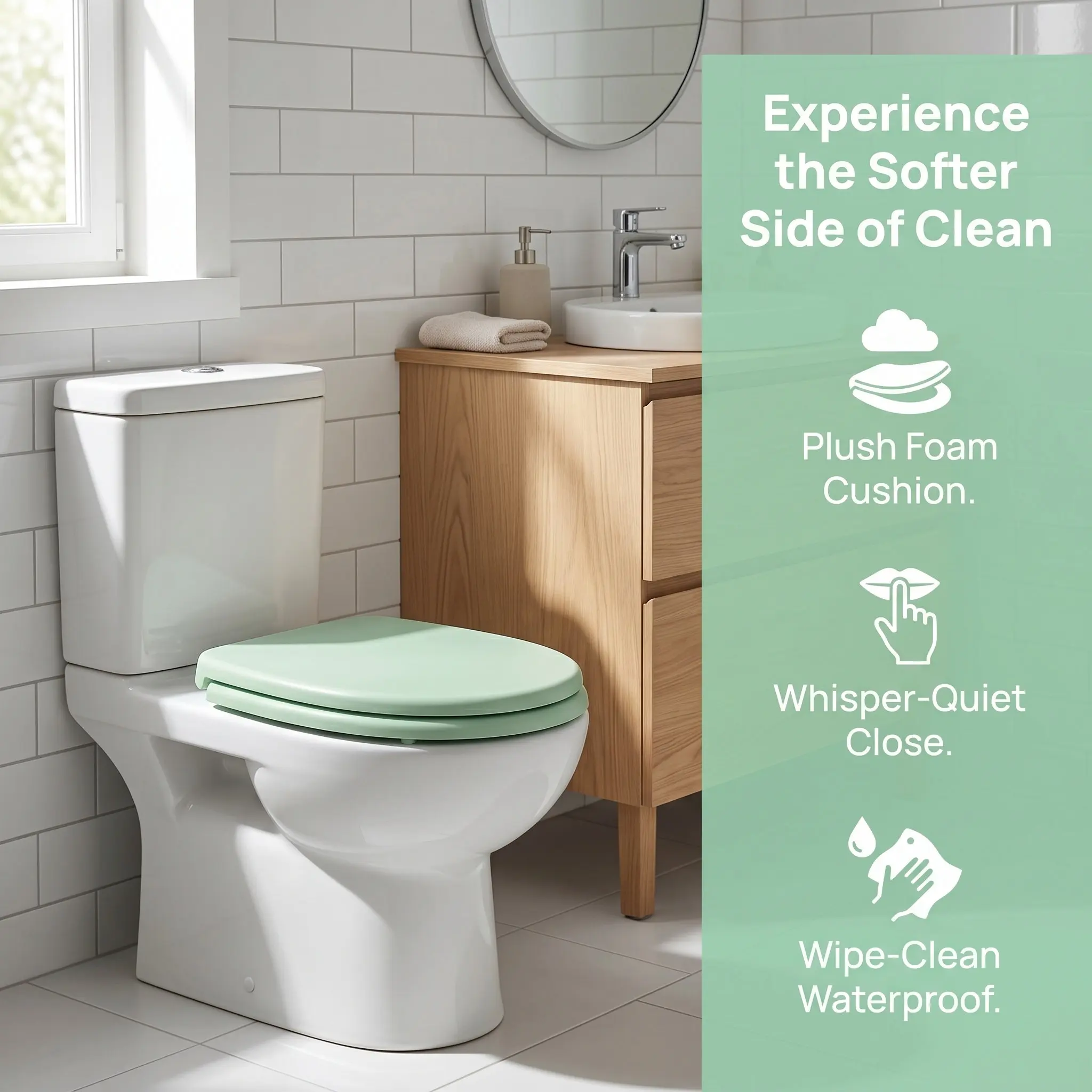 Soft Close Toilet Seat U Shape Removable Quiet Slow Close Lid Cover Thick Foam Cushion Anti Slam Toilet Seat Replacement