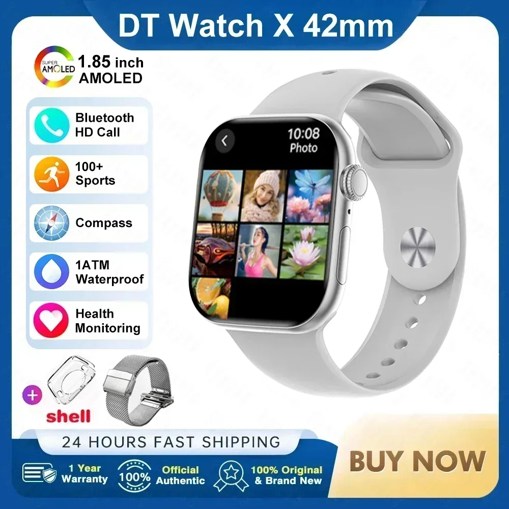 2025 Nieuwe Originele voor Apple Horloge X Mini Smart Horloge Mannen HD AMOLED 4 GB Geheugen Muziek 3D surround BT Oproep Waterdichte smartwatches