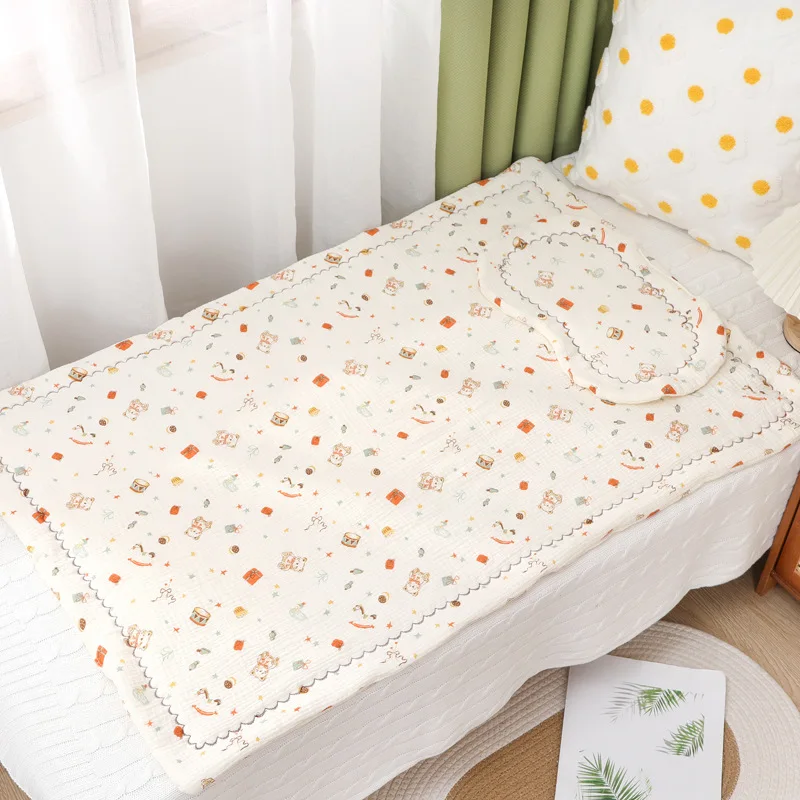 Printed crepe baby mattress A class gauze household children\'s mattress comfortable kindergarten mattress