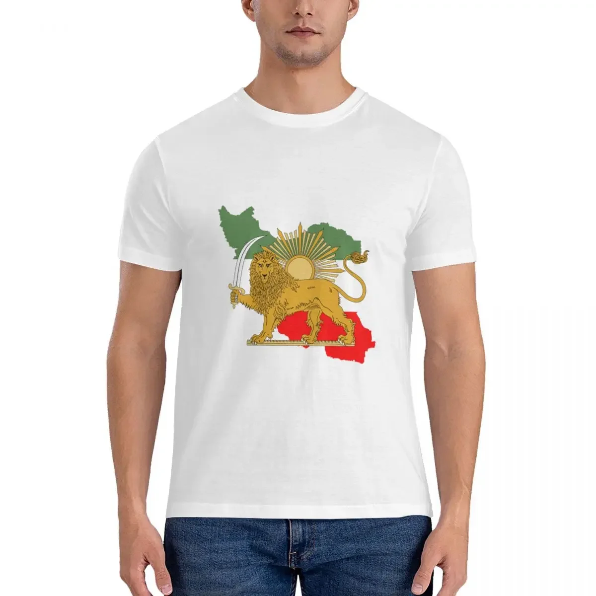 

Iran, Persia, map & flag - Lion and Sun iconic sign for the Persian Classic T-Shirt graphic t shirt