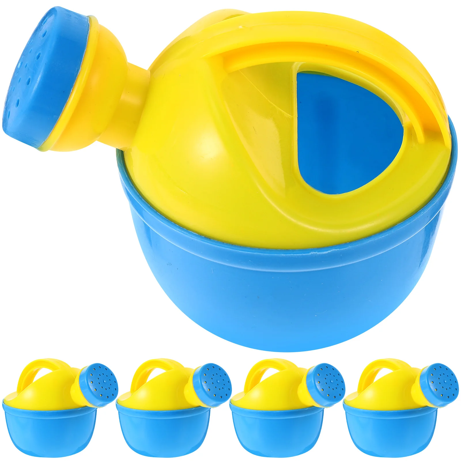 

5pcs Kids Watering Can Children Bath Kettle Toys Plastic Buckets for Baby Toddler Fun Bright Cartoon Shape Safe Educational Toy