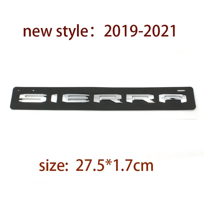 SIERRA New Old Style Letter Car Stickers for Chevrolet GMC Sierra Rear Trunk Tail Logo Door Labels Modified Accessories Decals