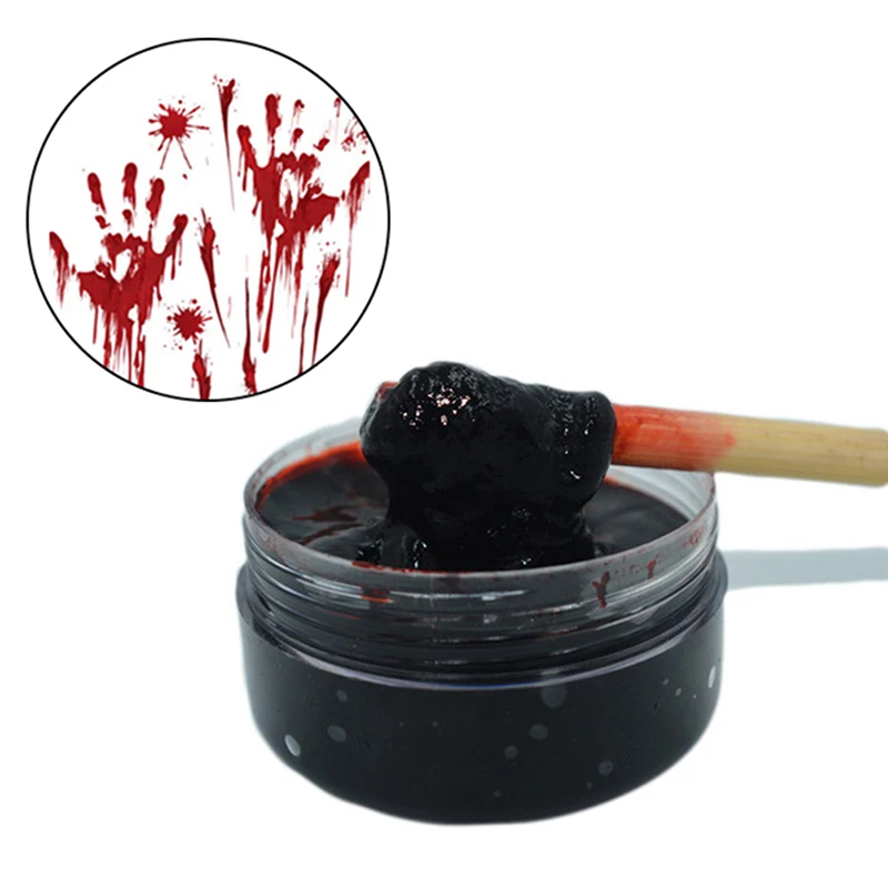 1 Uds. Sangre grueso coágulo falso Gel de sangre maquillaje cicatrices de vampiro para Halloween Cosplay 1Oz