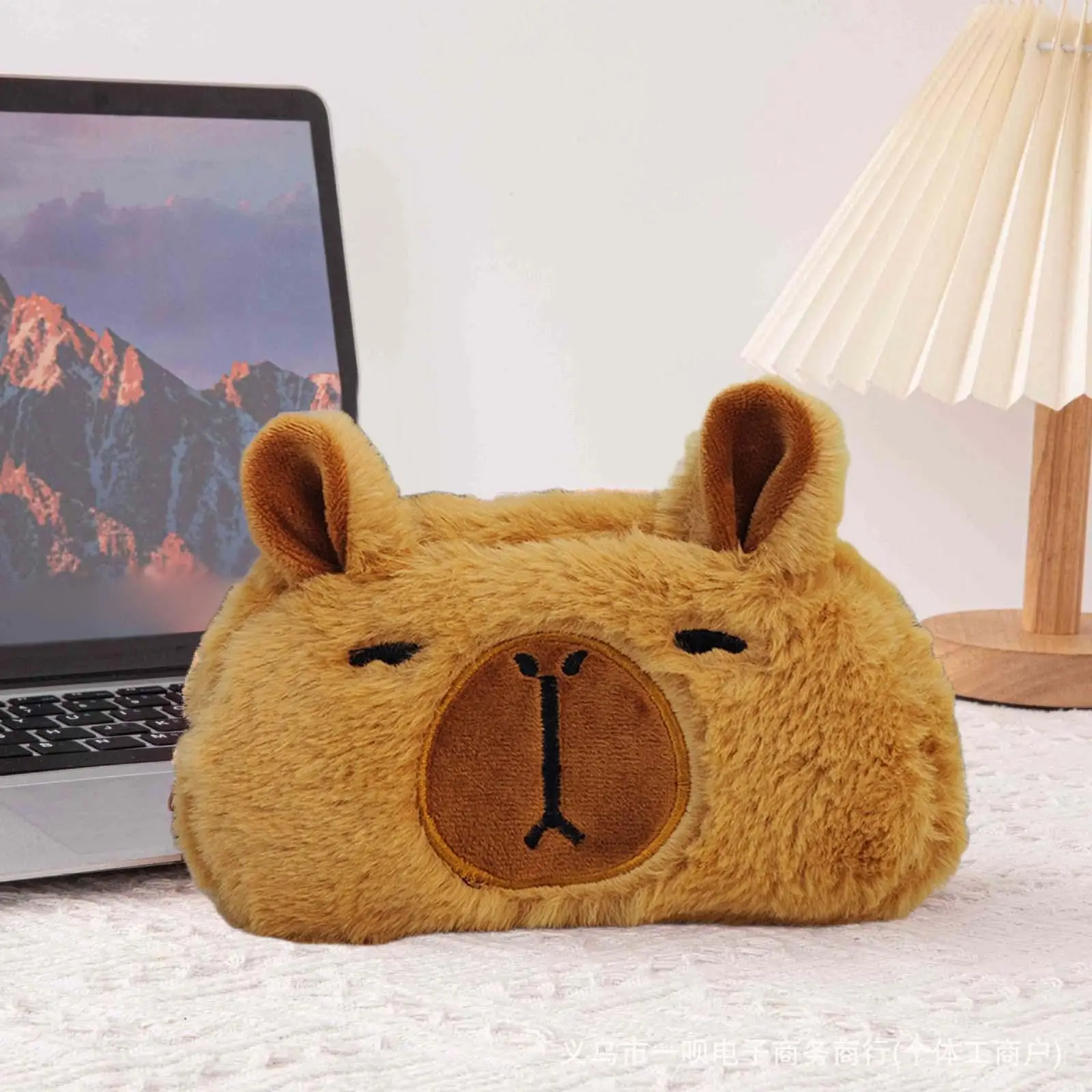 Plush Capybara Pencil Case Novelty Pen Bag for Boys and Girls Child Office