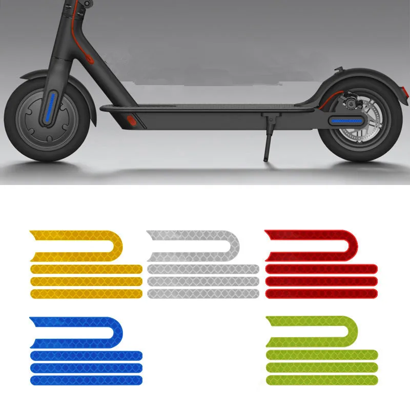 4Pcs/set Reflective Stickers For -Xiaomi/Pro Electric Scooter Improve Body Visibility PVC Reflector Bike Accessories