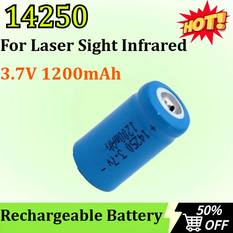 

New for Laser Sight Infrared Battery 3.7V 1200mAh Rechargeable ER14250 Lithium Battery 14250 Rechargeable Lithium Battery