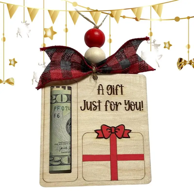 Christmas Money Holder Cute Holiday Tree Decorations Christmas Ornaments Pendant For Men Girls Friends Window