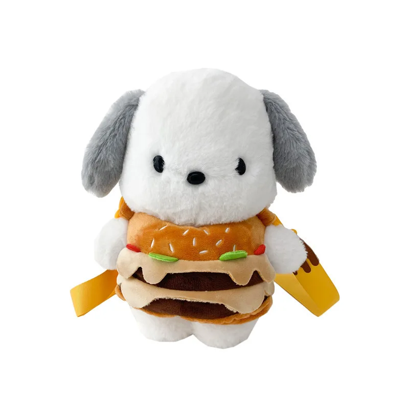 Gifts Detachable Hamburger Bear Small Shoulder Bag Ins Pacha Dog Plush Doll Messenger Bag Girls Coin Purse