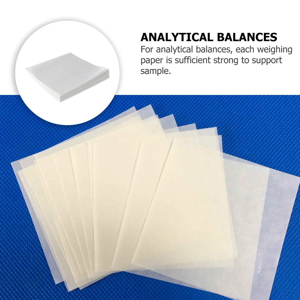 High Gloss White Non Absorbent Paper Weighing Paper For Scale Balance Dish Cellulose Sheet Samples Transfer In Lab Equipment