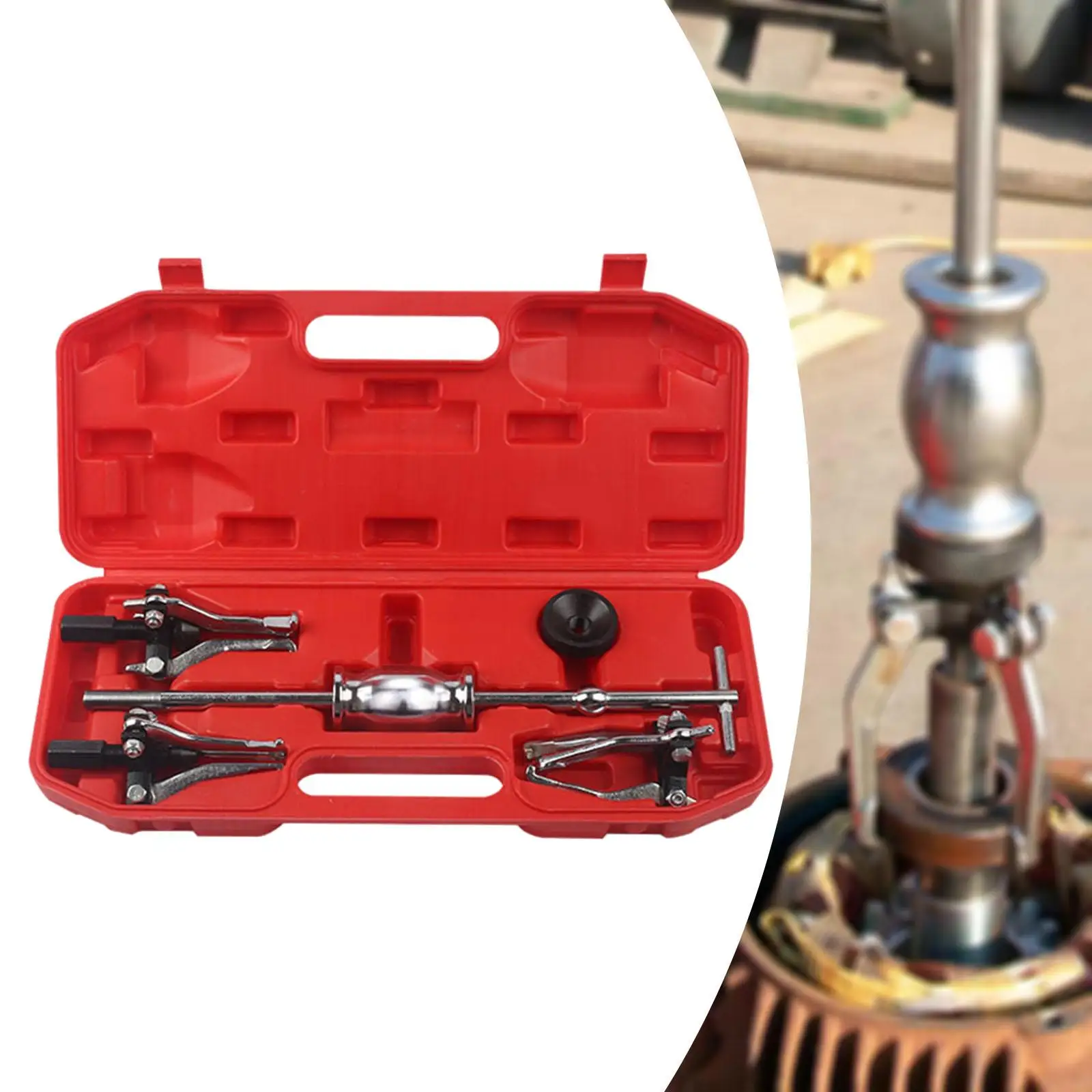 

Automotive Slide Hammer Repair Tool Kit Three Jaw Gear Bearing Extractor Set for Removal of Internal External Bearings and Gears