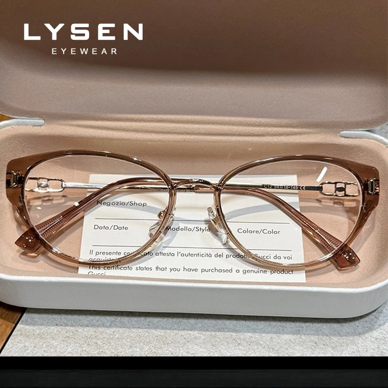 LYSEN موضة فراشة الإطار مكافحة الضوء الأزرق وصفة طبية النظارات البصرية المضادة للإشعاع النساء الرجعية القراءة قصر النظر النظارات