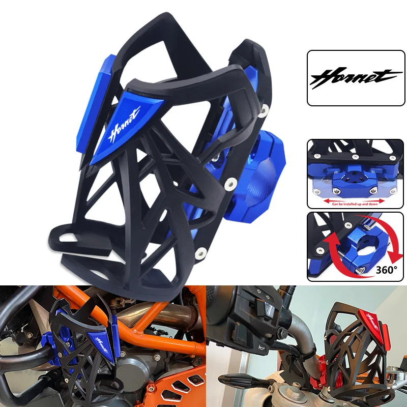 For CB750 HORNET hornet CB600F CB600 CB900 Motorcycle 360 Degree Rotating Adjustable Water Bottle Cage Drink Cup Holder Bracket