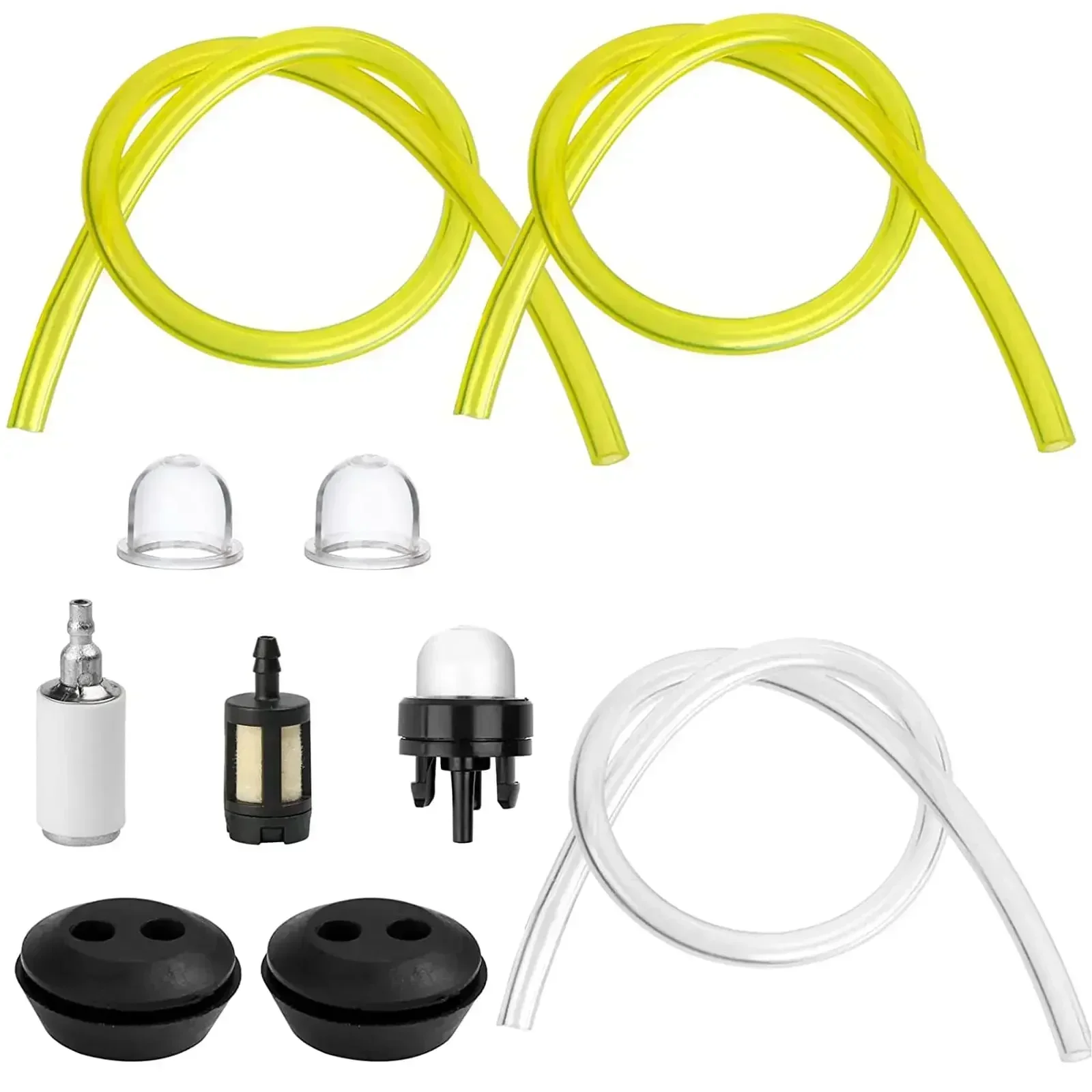 Fuel Line Hose Tube, Fuel Primer Bulb Grommet Accessories For Husqvarna&Echo&Poulan Mower Strimmer Trimmer Components Parts