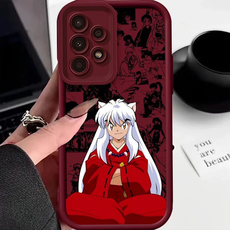 Anime Inuyasha Art Popular For Samsung A73 A71 A54 A53 A52 A51 A33 A32 A21S A14 A13 A12 A25 A04 A05 5G Eye Ladder Cover