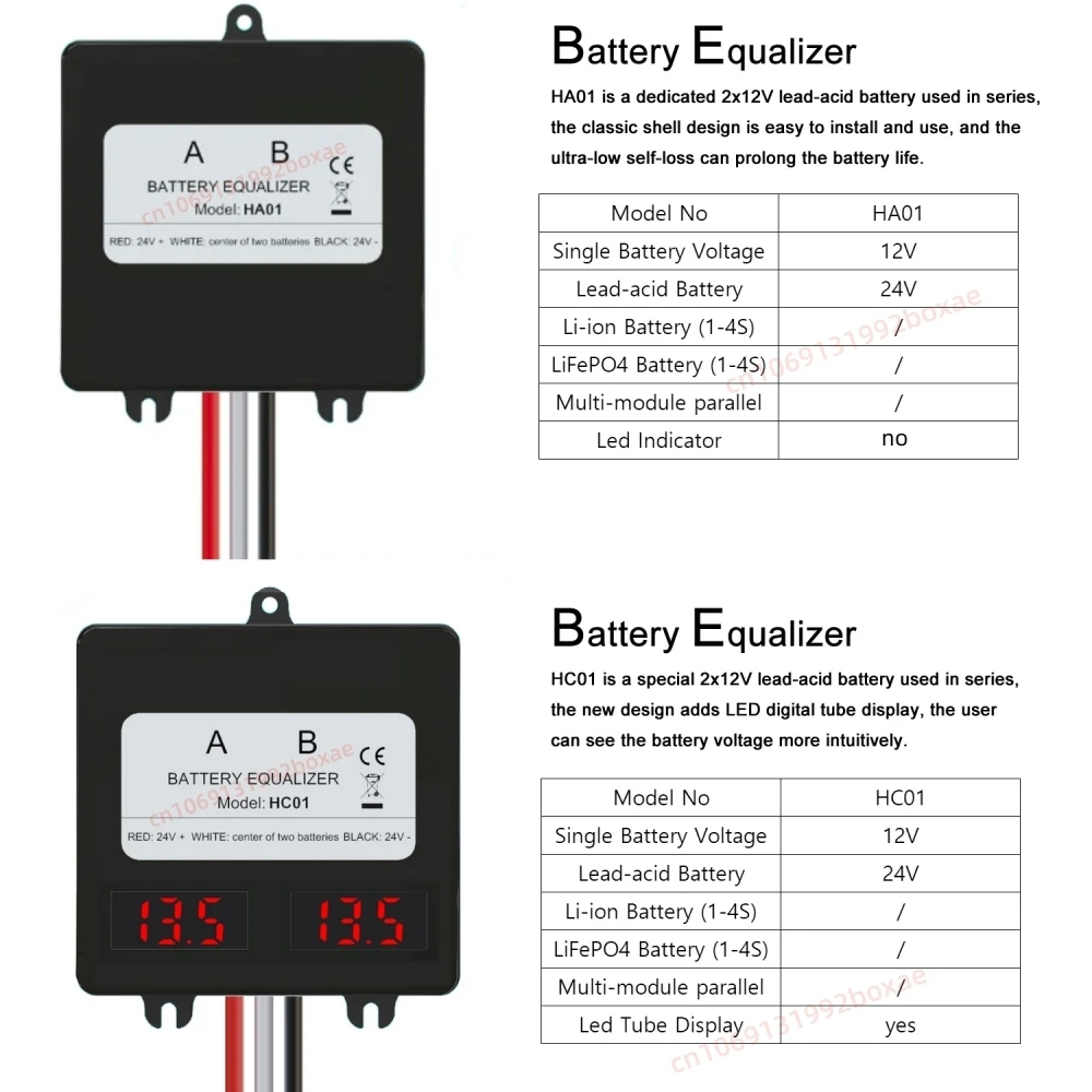 New Arrival LED Display Battery Equalizer 2S Batteries Charging Voltage Balancer For 2x 12V Lead Acid/GEL/Li-ion/LiFePO4 Battery