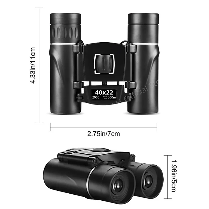 Portable telescope 40X22 professional high-definition powerful binoculars remote waterproof outdoor camping and hiking tools