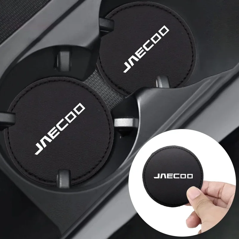 

2Pcs Anti-Slip Waterproof Leather Car Cup Holder Mat for Jaecoo J7 J8 7 Tiggo 8plus 8 5 Plus 7pro Max Auto Interior Accessories