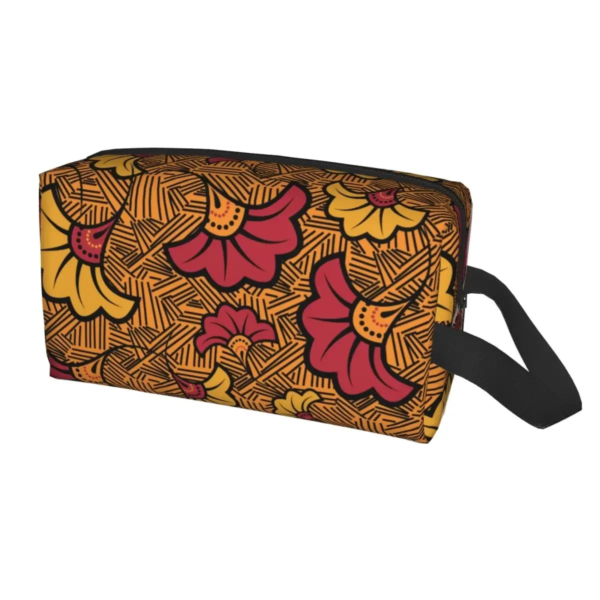 

Custom Traditional African Ethnic Tribal Ankara Geometric Cosmetic Bag Large Capacity Makeup Case Beauty Storage Toiletry Bags