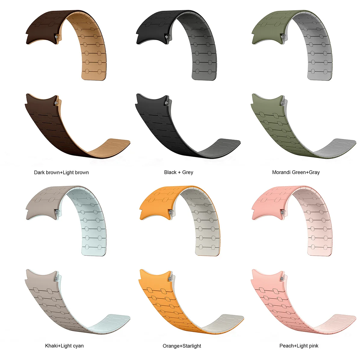 20mm No Gaps Silicone Band for Samsung Watch Galaxy4 6 Classic 43mm 47mm 42 46mm 6 5 4 44 40mm Magnetic Strap 5Pro 45mm Bracelet