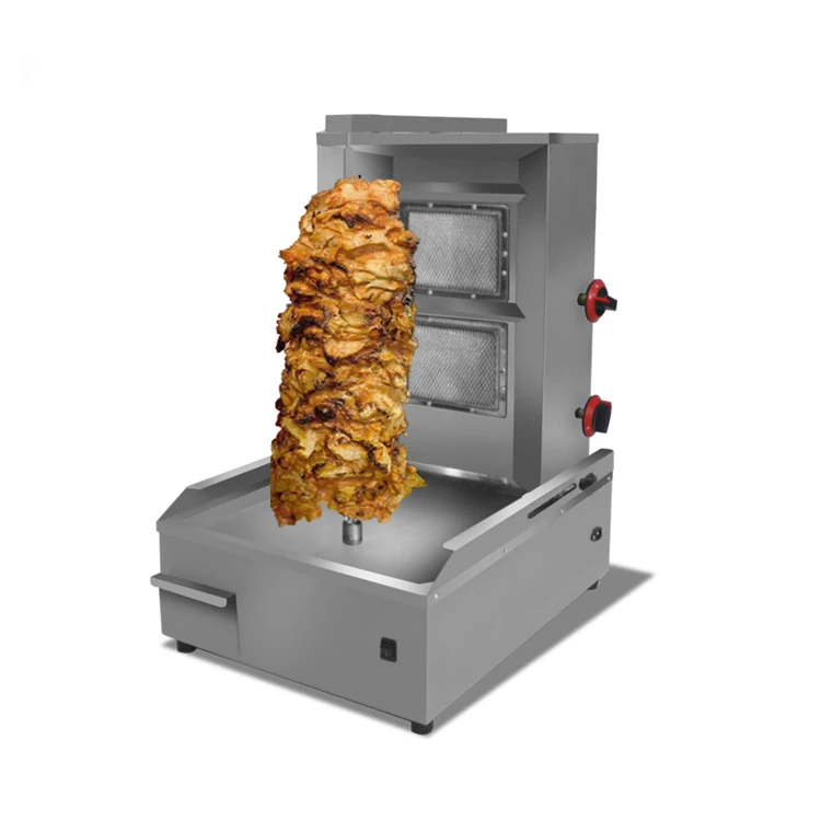 Shawarma Burner Rotisserie Gas Double Shawarma Grill Rotary Heating Machine