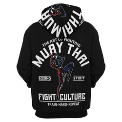 New Pop 3D Muay Thai Boxer Printing Hoodies For Men Kids Fashion Sports Pullovers Fitness Gym Boxing Sweatshirts Harajuku Hoodie