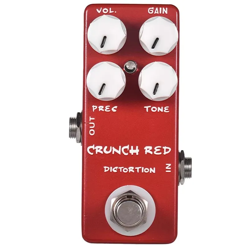 MOSKY CRUNCH RED Distortion Stage Mini Electric Guitar Bass Effects Pedal True Bypass Full Metal Shell Guitar Parts & Accessorie