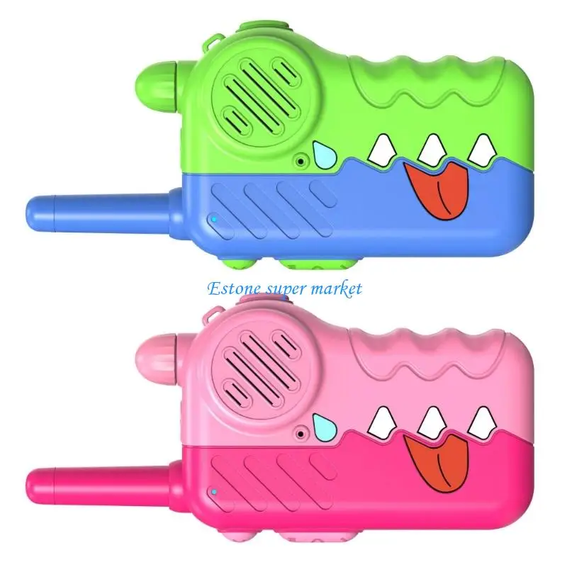 090B 쉬운 조작이 가능한 어린이 워키 토키 미취학 아동을위한 안전한 놀이 교육 장난감 재미있는 야외 모험 장비 학습