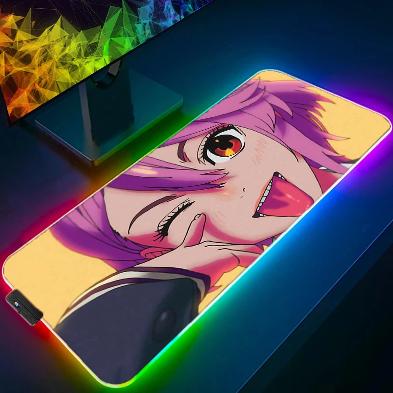 

RGB LED Mouse Pad Classic Gaming New Mousepad MousePads D-dandadan Table Exquisite Keyboard Pad Non-Slip Soft Computer Desk Mat