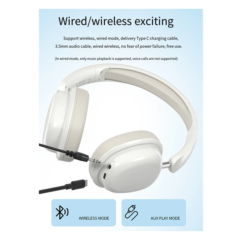 Cuffie Wireless cuffie da gioco di tipo Bluetooth cuffie di grande potenza con microfono a spina speciale di gioco