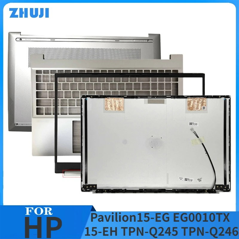 

New For HP Pavilion15-EG EG0010TX 15-EH TPN-Q245 TPN-Q246 LCD Back Cover/Front Bezel/Palm Rest Keyboard/Back Cover/Hinge Silver