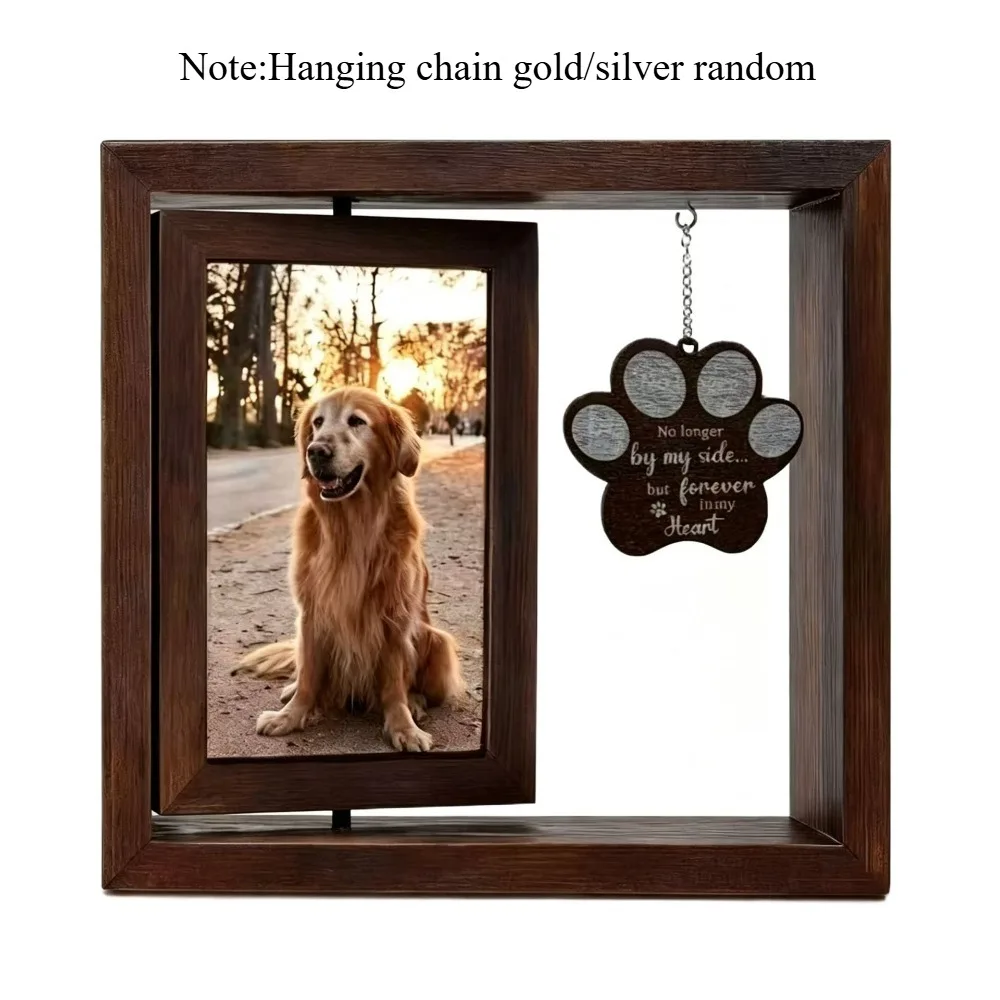 Double Sided Rotating Pet Photo Frame
