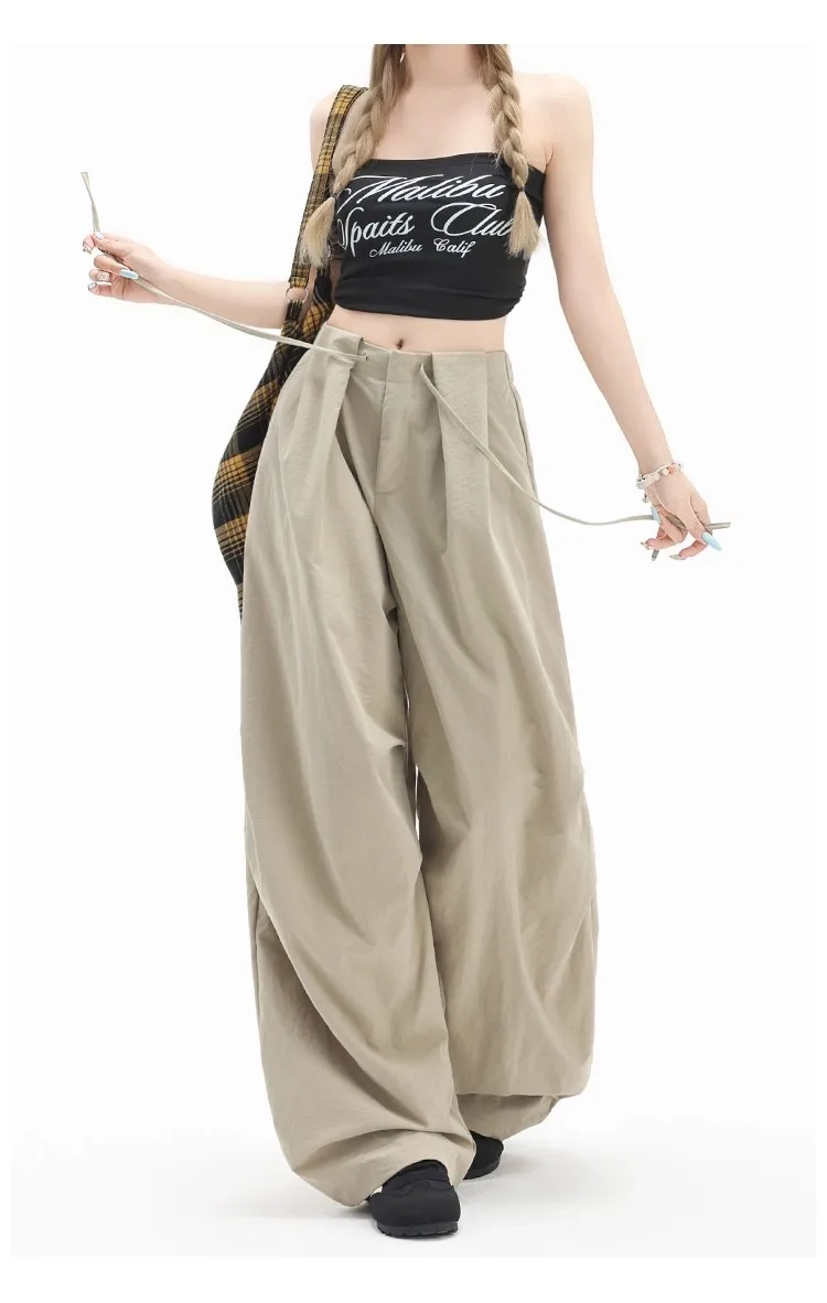 

Y2K Cargo Pants for Women Streetwear Baggy Sweatpants Harajuku Wide Leg Joggers Summer Oversized Trousers New
