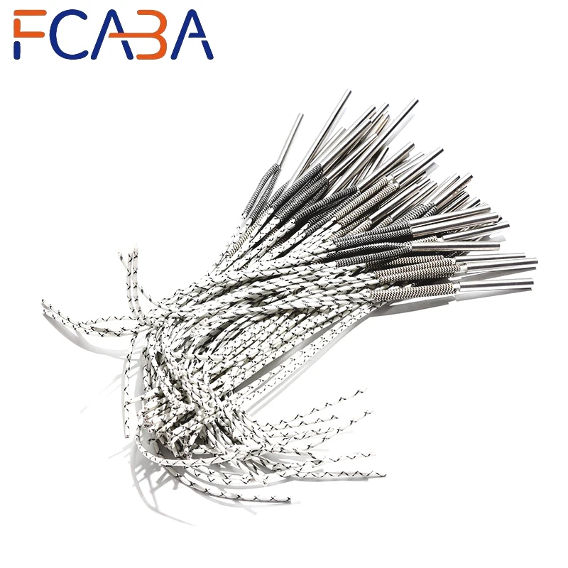 FCABA High-density 6x50mm 110V/220V/380V 120W Cartridge Mold Heating Element 316SUS Single-End Heater Tube