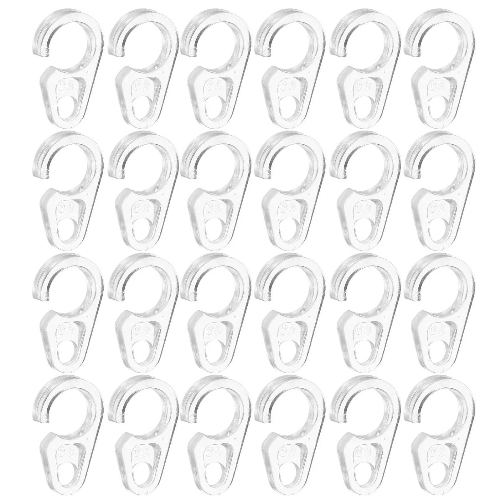 50Pcs Heavy Duty Reinforced Curtain Hooks Secure Grip for Wooden Iron Rings Curtain Track Accessories Hooks for Curtains