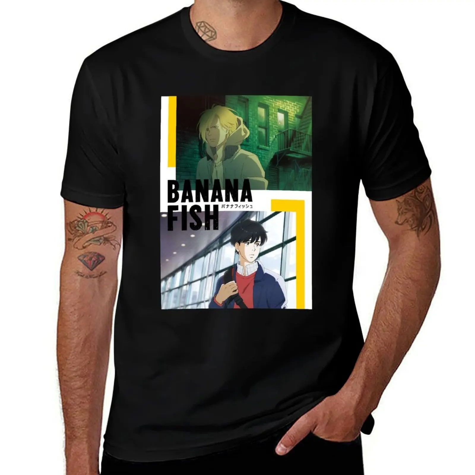 

BANANA FISH poster cover design T-Shirt Minimalist Casual Short Sleeve Top