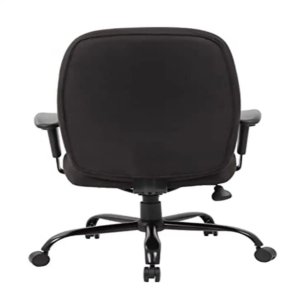 Silla de oficina de alta resistencia con espalda alta, asiento ergonómico y ajustable, 400 libras de capacidad, color negro