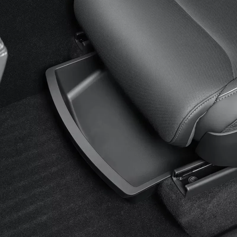 Underseat Storage Box for Tesla Model YL 2026 Seats Drawer TPE Hidden Storage Tray Push Pull Car Y L Front Rear Seater Organizer