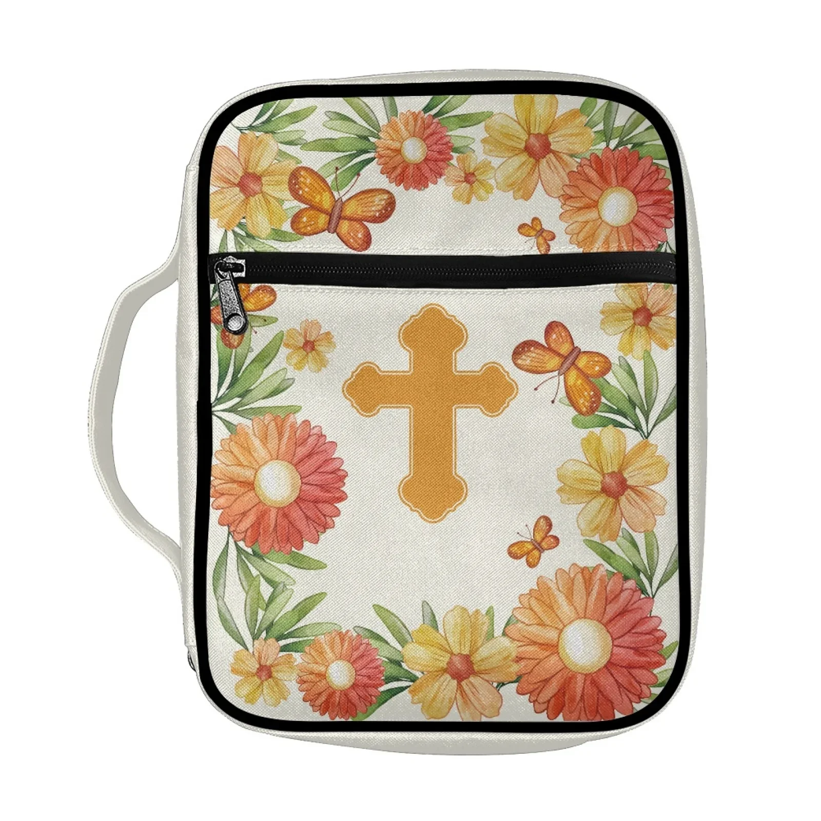 New Light Polyester Bible Bag Crucifix Pattern Rational Spatial Distribution Large Capacity Design Fit Give Mother Holiday Gift