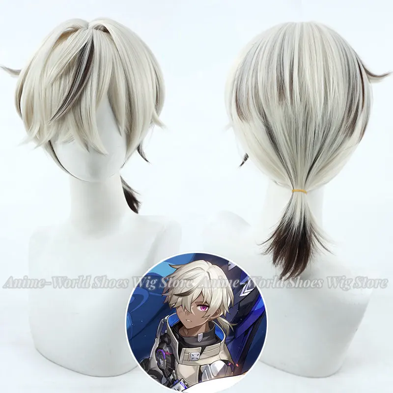 Arlan Cosplay Wig Game Honkai Star Rail Cosplay Wigs Men Heat Resistant Synthetic Halloween Party Role Play Prop
