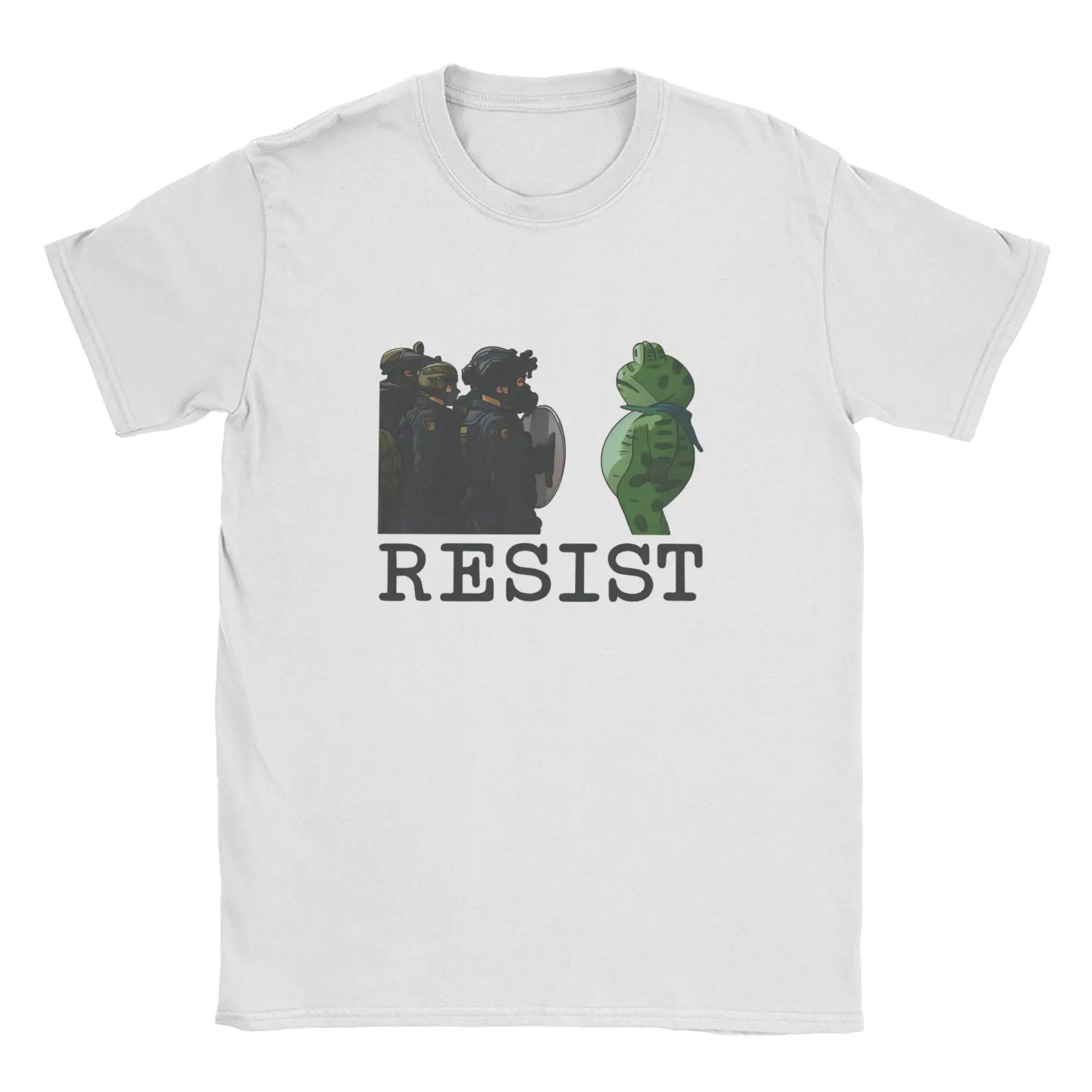 

Portland Frog Resist T Shirt Men Pure Cotton Fun T-Shirt Round Collar Tees Short Sleeve Clothing 6XL