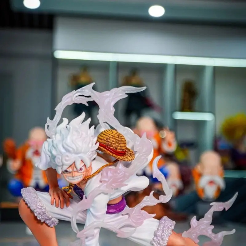 Estátua jt quente uma peça 8x espelho luffy 2a engrenagem luffy 5th engrenagem nika luffy anime modelo portátil na moda jogar presente ornamento