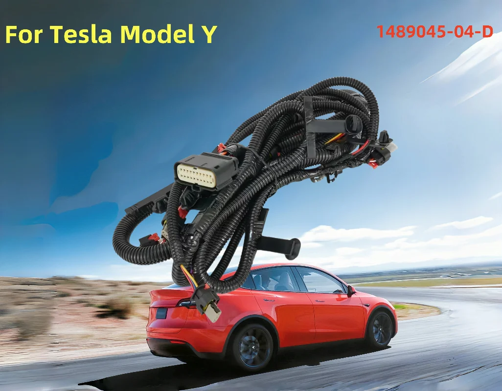 For Tesla Model Y 2024 Front Bumper Reversing Radar Wiring Harness With Fog Lamp Interface 1489045-04-D Car Accessory