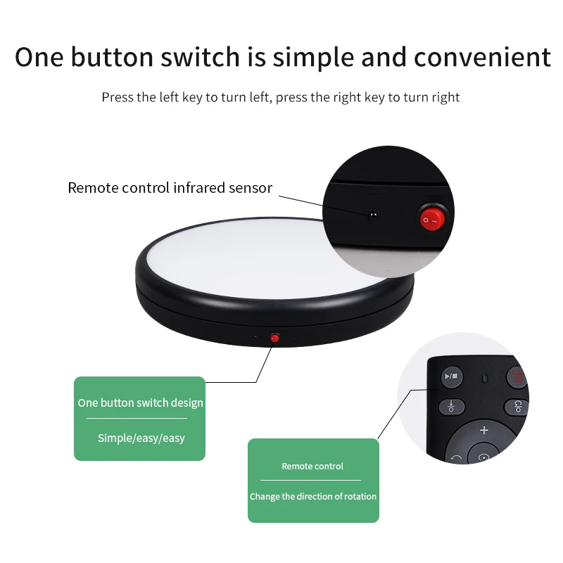 Electric Rotating Display Stand Base for Video & 360 Photography Exhibition Rotary Table Spinning Turntable Platform Intelligent