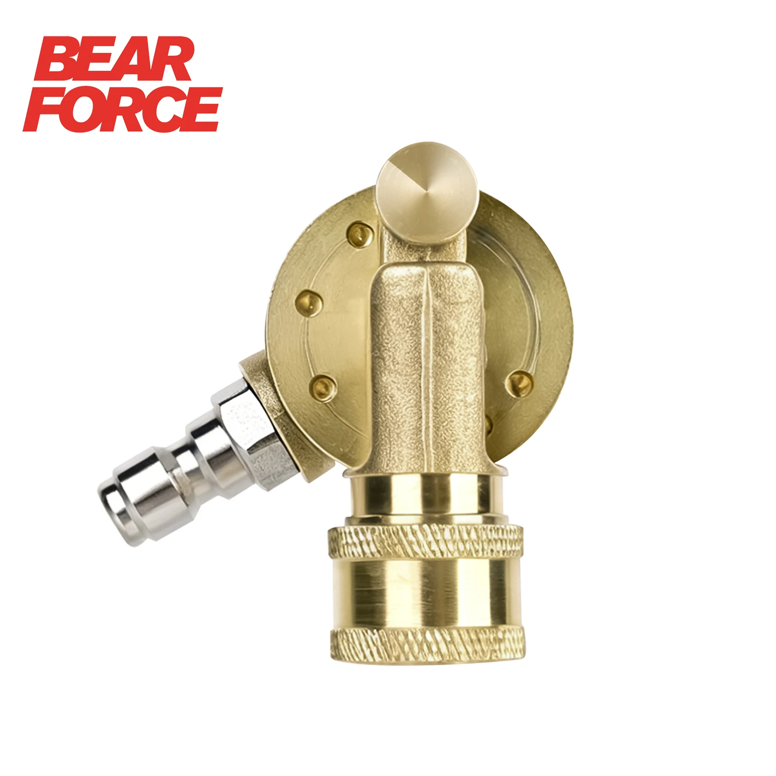 Pressure Washer Pivoting Coupler, 1/4” Quick Plug Gutter Cleaner Attachment, 240 Degree with 7 Angles for Power Washer, 310Bar