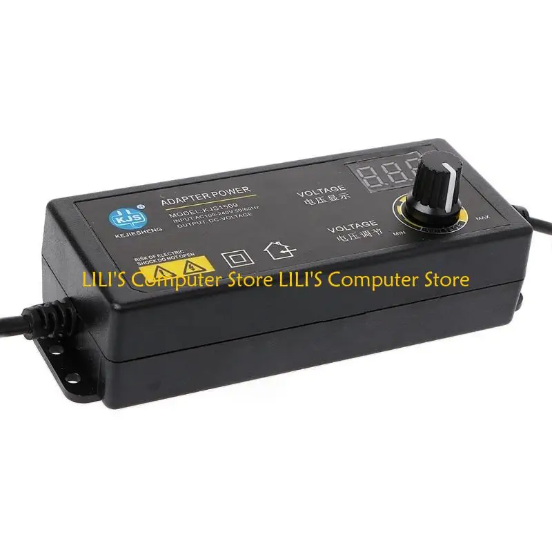 Adattatore regolabile A52B 60W 3-24V con schermata visualizzazione della tensione DC5.5X2.1/2,5 mm